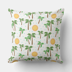 Palm trees and Sunshine Outdoor Pillow