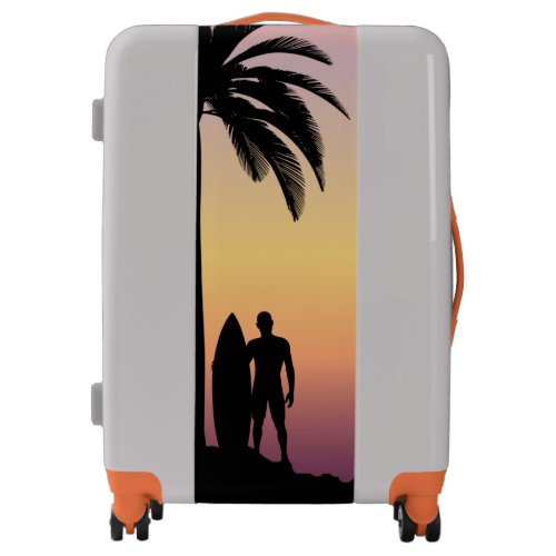 PALM TREES AND SURFER LUGGAGE