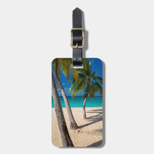 Palm trees and turquoise water along Seven_Mile Luggage Tag