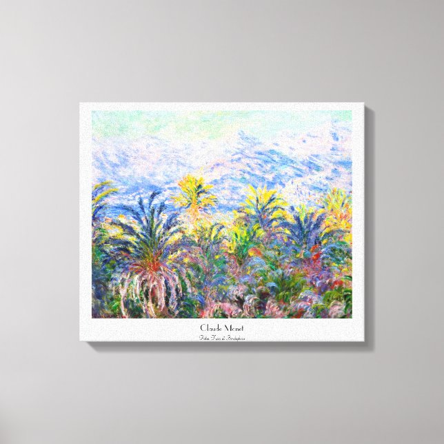 Palm Trees at Bordighera Claude Monet Canvas Print (Front)