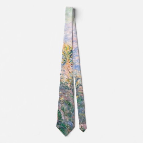 Palm Trees at Bordighera _ Claude Monet Neck Tie