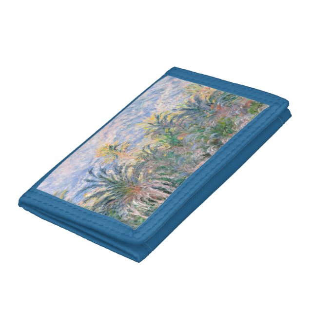 Palm Trees at Bordighera - Claude Monet Trifold Wallet (Bottom)