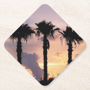 Palm Trees at Sunset Drinks Coasters 