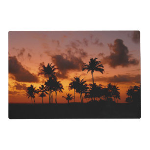 Palm Trees at Sunset - red Placemat