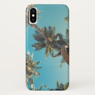 Palm Trees at Tropical Beach Vintage iPhone X Case