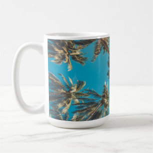 Palm Trees at Tropical Beach Vintage Coffee Mug