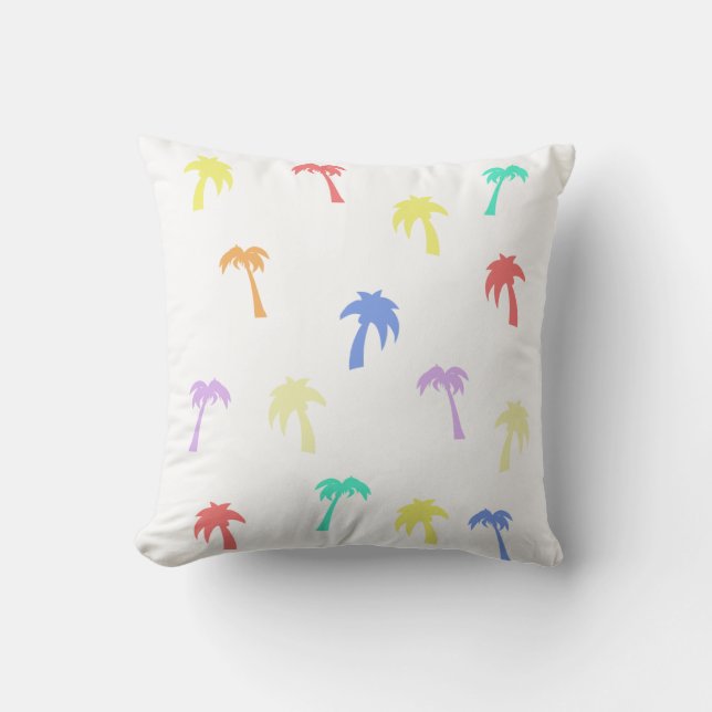 Palm Trees Awesome Throw Pillow (Front)