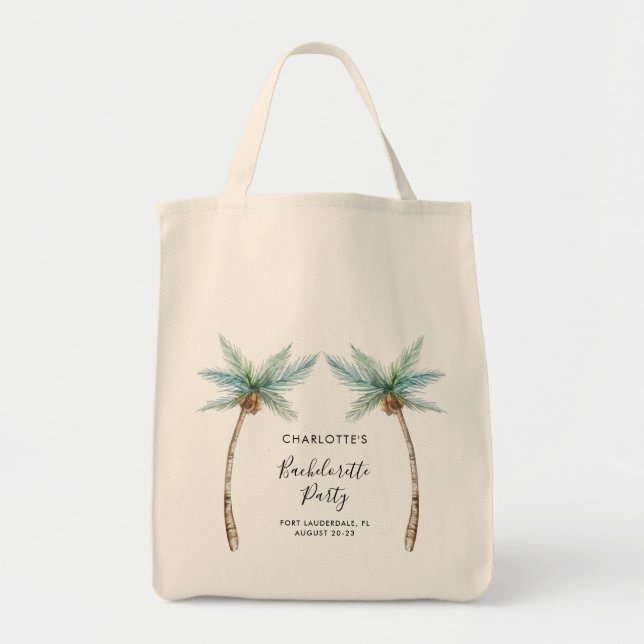 Palm Trees Bachelorette Party Swag Tote Bag (Front)