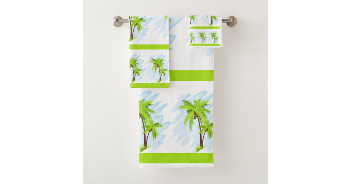 Palm Trees Bath Towel Set Zazzle