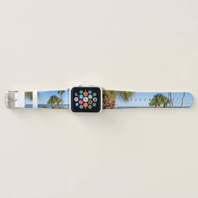 Palm Trees Bayside Morning Apple Watch Band Set (Front)
