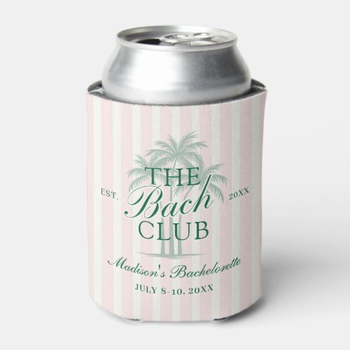Palm Trees Beach Bach Club Bachelorette Weekend Can Cooler