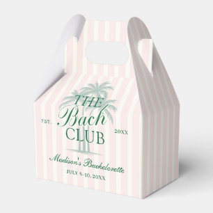 Palm Trees Beach Bach Club Bachelorette Weekend Favor Boxes