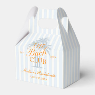 Palm Trees Beach Bach Club Bachelorette Weekend Favor Boxes