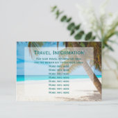 Palm Trees Beach Destination Wedding Travel Cards (Standing Front)