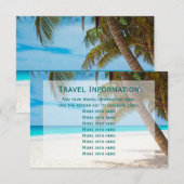 Palm Trees Beach Destination Wedding Travel Cards (Front/Back)