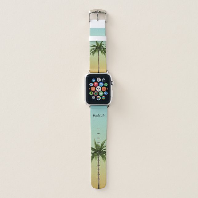 Palm Trees, beach life         Apple Watch Band (Front)