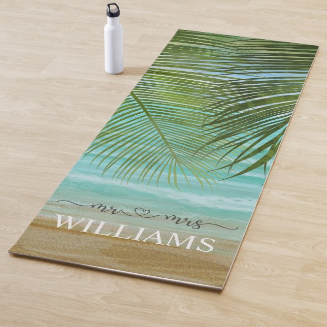 Palm Trees Beach Personalized Yoga Mat (In Situ)
