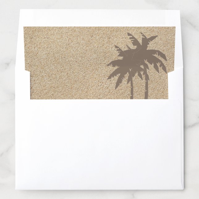 Palm Trees & Beach Sand Envelope Liner (In Envelope)