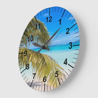 Palm Trees Beach Theme Wall Clock | Zazzle