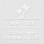 Palm Trees Beach Wedding Return Address Embosser<br><div class="desc">Add an elegant touch to your mails with custom embossers. Designed by ©Berry Berry Sweet,  Modern Stationery and Personalized Gifts. Visit our website at www.berryberrysweet.com to see our complete product lines.</div>