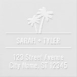 Palm Trees Beach Wedding Return Address Embosser<br><div class="desc">Add an elegant touch to your mails with custom embossers. Designed by ©Berry Berry Sweet,  Modern Stationery and Personalized Gifts. Visit our website at www.berryberrysweet.com to see our complete product lines.</div>