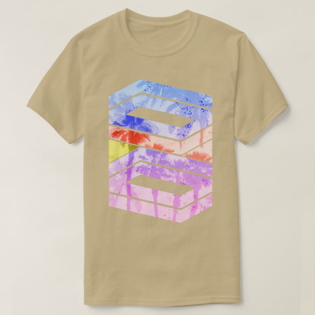 Palm Trees Beachy Tropical Surf 1 T-Shirt (Design Front)