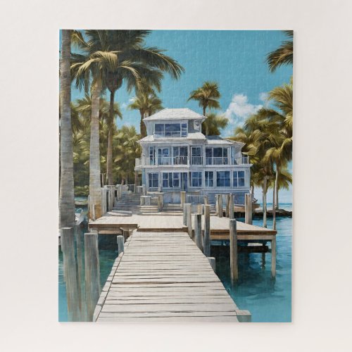 Palm Trees Boat Dock Puzzle
