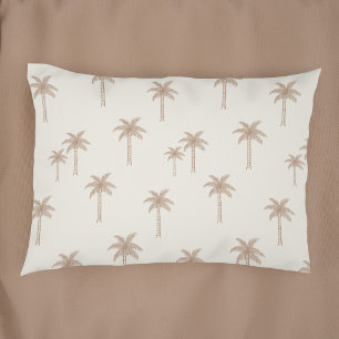 Palm Trees Boho Coastal Farmhouse Beige And Tan Pillow Case