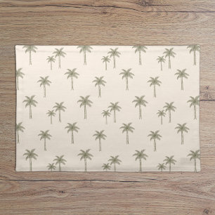 Palm Trees Boho Coastal Farmhouse Bohemian Cloth Placemat