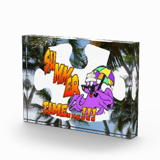 Palm Trees Border Puzzle Piece Photo Block