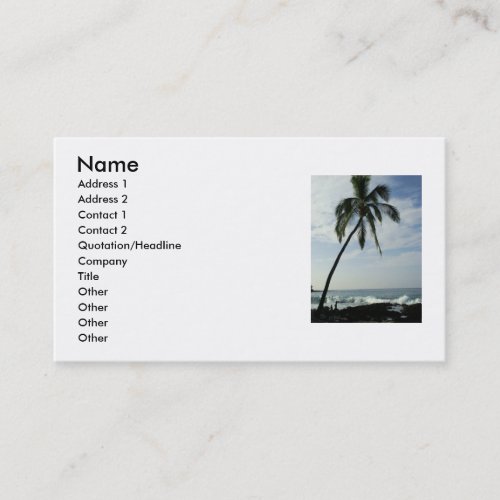Palm Trees Business Card Template