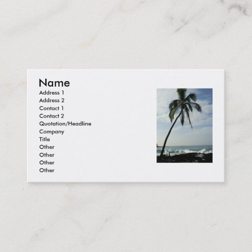 Customizable Palm Trees Business Card Template