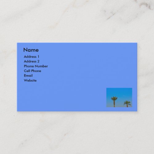 palm trees business cards