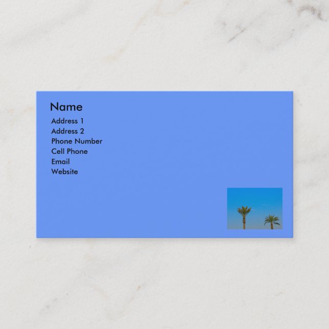 palm trees business card (Front)