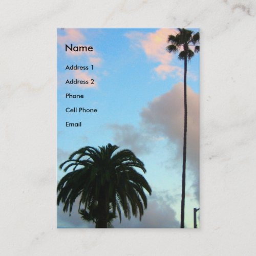 palm trees business cards