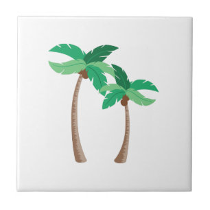 Palm Trees Ceramic Tile