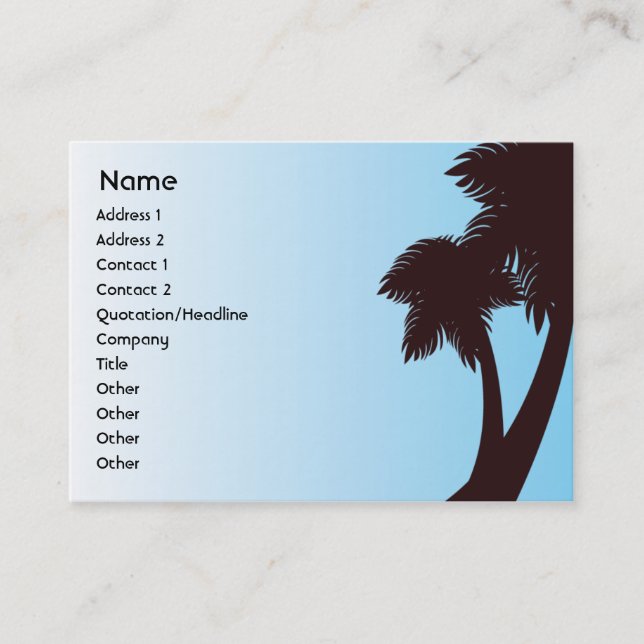 Palm Trees - Chubby Business Card (Front)