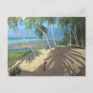 Palm trees Clovelly beach Barbados 2013 Postcard