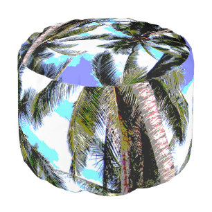 Palm Trees Design Pouf