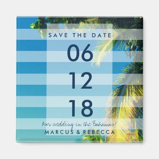 Palm Trees Destination Wedding Save Date Magnets Zazzle Palm Trees Destination Wedding Save Date Magnets