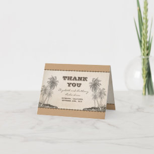palm trees destination wedding thank you