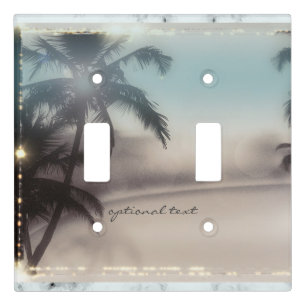 Palm Trees Elegant Chic Tropical Beach Light Switch Cover