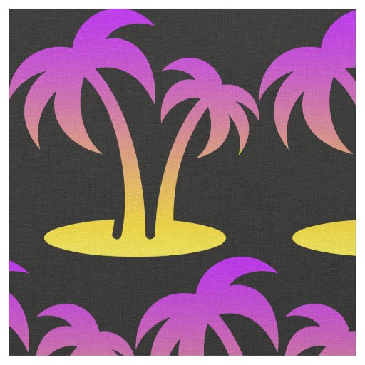 Palm Trees Fabric,black Fabric