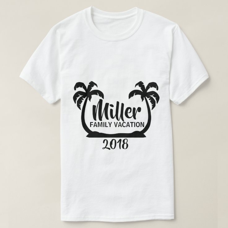 Palm Trees Family Vacation T-Shirt | Zazzle