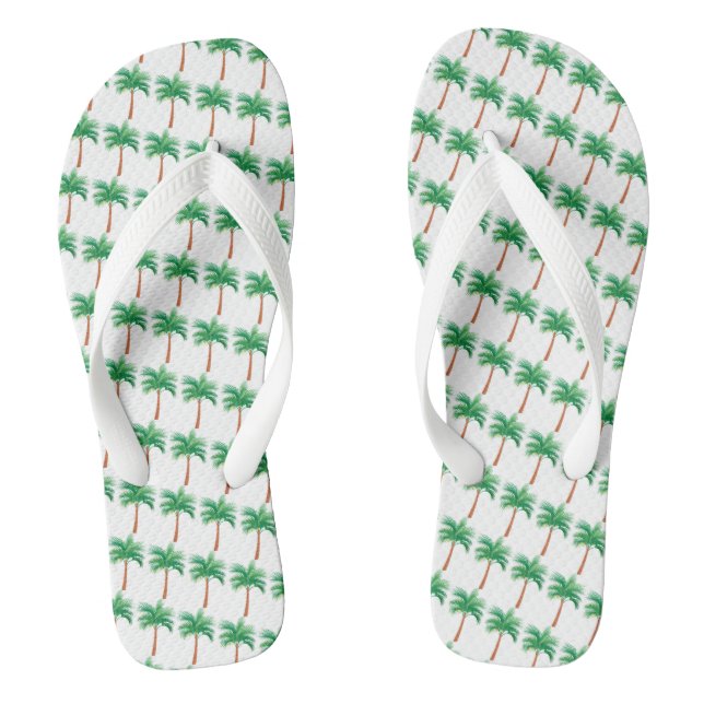 Palm Trees Flip Flops (Footbed)