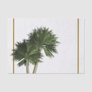 Palm Trees & Gold Elegant Tropical Summer Tissue Paper