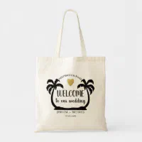 Personalized Tote Bag with Name & Heart - Personalized Brides