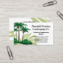 Palm Trees Graphic Landscape Lawn Care Landscaper Business Card