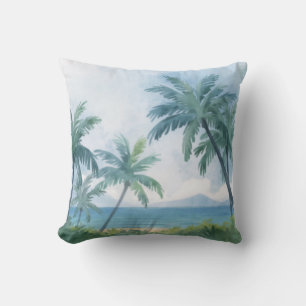Palm Trees Hawaii Throw Pillow