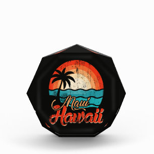 Palm Trees Hawaiian Beach Acrylic Award
